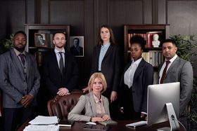 A legal team in an office